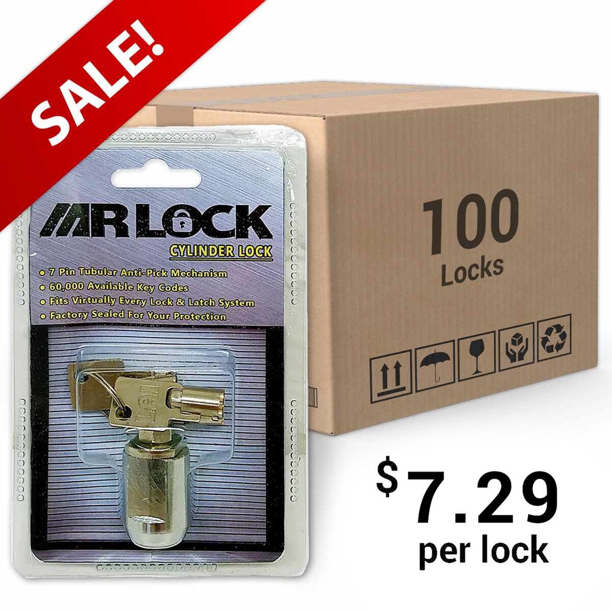 MrLock Cylinder Locks - Case of 100